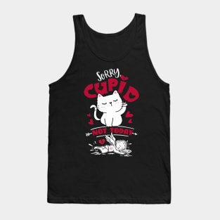 Valentines day Cat Cupid Tank Top